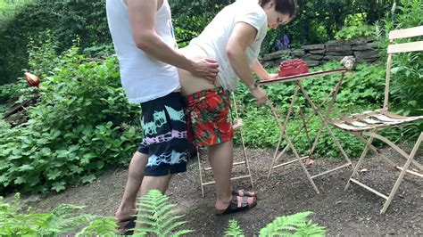 Outdoor Quickie Standing Doggystyle In The Garden Redtube