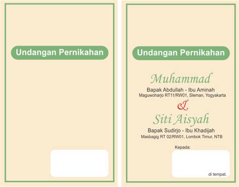 Contoh Undangan Pernikahan Bahasa Indonesia
