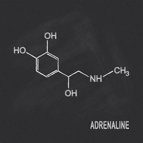 Fórmula Química Da Adrenalina Vector Art Stock Images Depositphotos