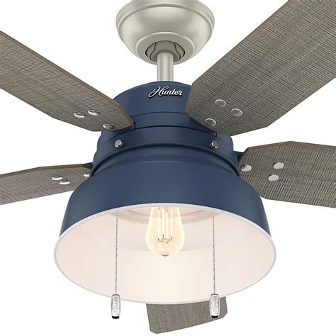 Hunter Fans Mill Valley 52 Indooroutdoor Ceiling Fan In Indigo Blue