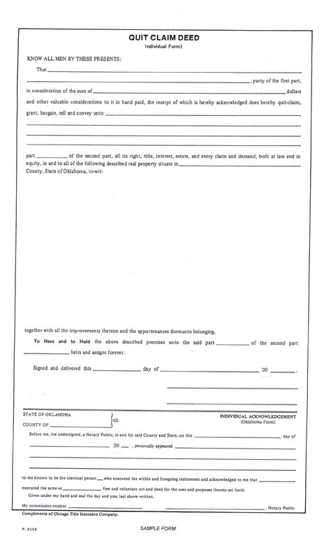 Printable Quit Claim Deed Form Pdf Printable Online