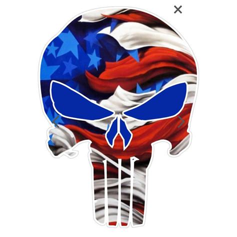 Punisher Skull American Flag Vinyl Decal By Personalizeyourride