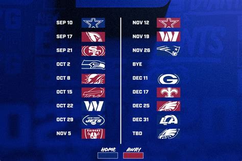 New York Giants Schedule For Nfl Season Marca English