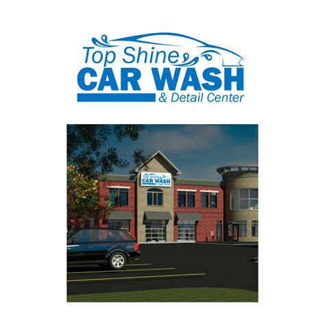 Professional Masculine Automotive Logo Design For Top Shine Car Wash