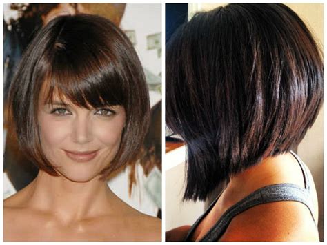 Stacked Bob With Side Swept Bangs