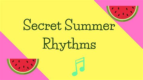 Secret Summer Rhythms Icon Mode Notation Game For Elementary Music