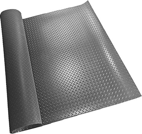 Boshen 5ft X 12ft Rubber Flooring Mats 16mm Diamond Plate