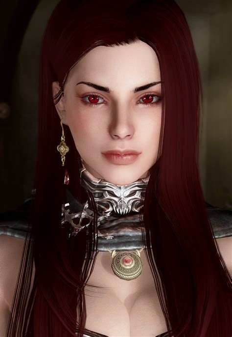The Elder Scrolls Skyrim Rxkx Serana Female Female Only Long Hair Looking At Viewer Red Hair