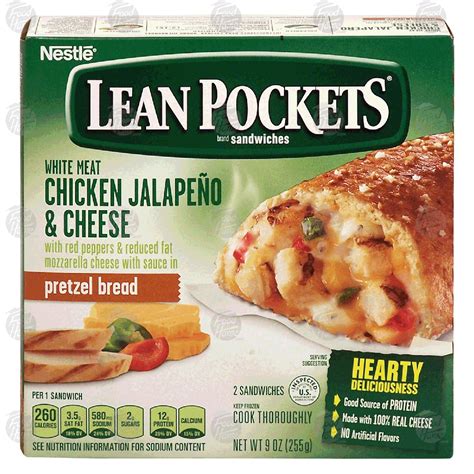 Nestle Lean Pockets White Meat Chicken Jalapeno And Cheese Wred Pep9 Oz