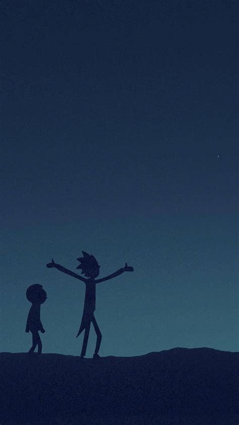 Download Shadow Silhouette Rick And Morty Iphone Wallpaper