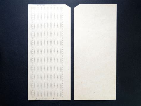 10pcs Vintage Mainframe Computer Punch Cards Ibm 80 Column Card Format