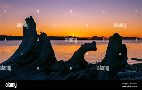 Whidbey Island Sunrise Overlooking Skagit Bay Stock Photo Alamy