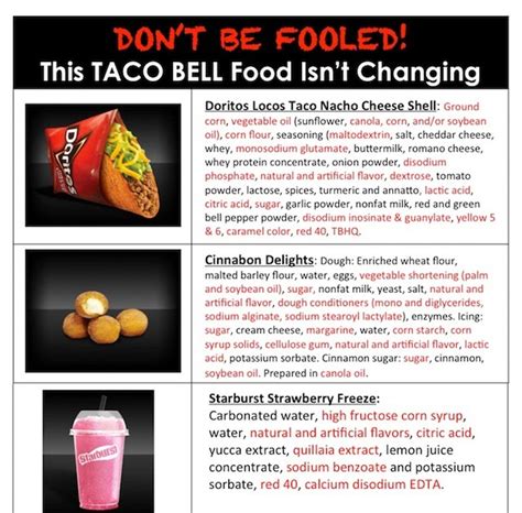 Taco Bell Mountain Dew Baja Blast Freeze Nutrition