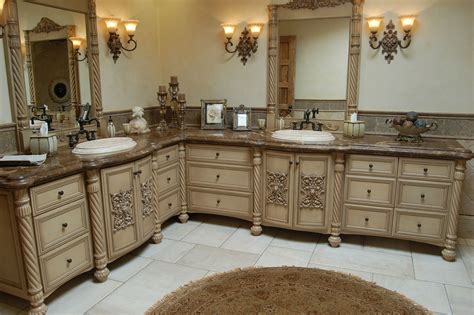 In addition, the rustic kitchen cabinet style also heavily make use of rough textures through mixing wooden cabinetry with natural stone backsplashes, antique metal hardware, etc. Custom Faux Finish Master Bathroom Cabinets. | Custom ...