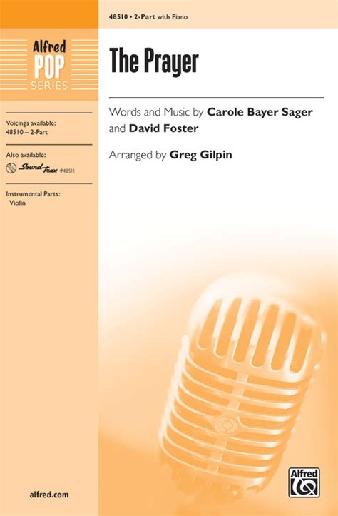 The Prayer 2 Part Choral Octavo Carole Bayer Sager Sheet Music