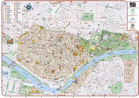 Seville Maps Spain Maps Of Seville Sevilla Printable Tourist