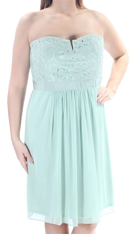 Adrianna Papell Adrianna Papell Womens Green Lace Sleeveless