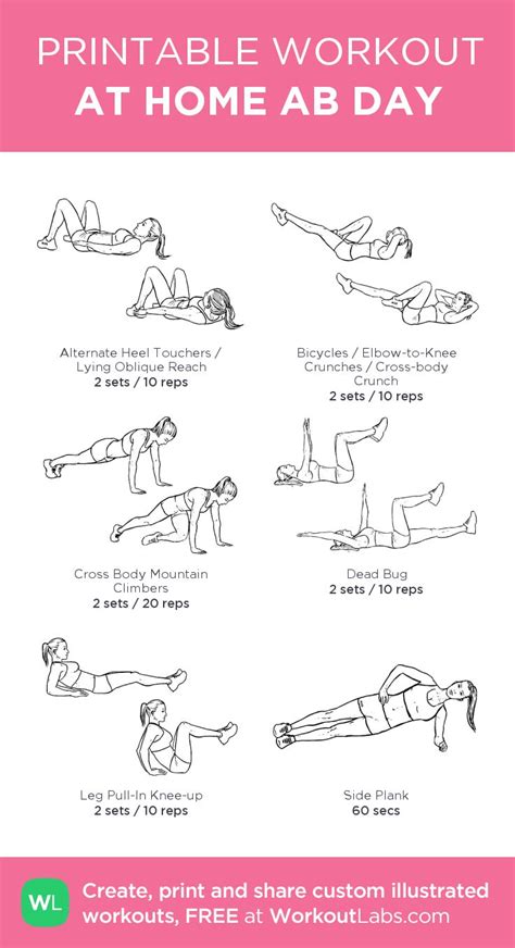 I'd recommend avoiding the traditional body part split if optimizing your training is your goal. AT HOME AB DAY - my custom workout created at WorkoutLabs ...