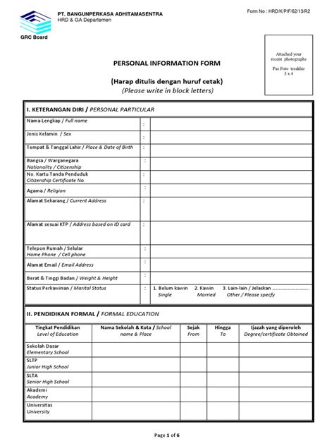 personal information form for employment application pdf social institutions