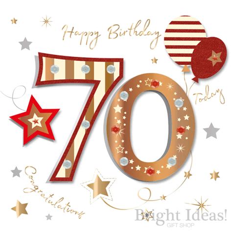 See more ideas about inspirational cards, birthday cards, 70th birthday card. 70th Birthday Card Congratulations 70 Today by Ling Design ...