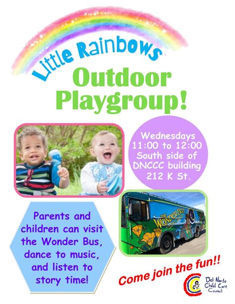 Little Rainbows Outdoor Playgroup Flyer Del Norte Child Care Council