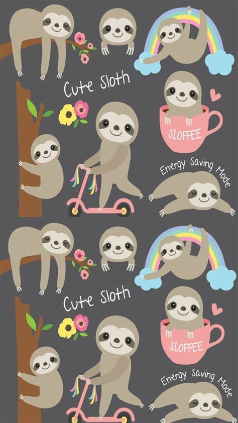 Sloth Cartoon Wallpapers Wallpaper Cave