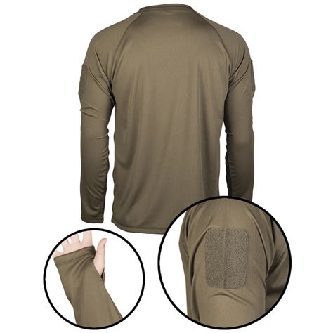 Mil Tec Tactical Quick Dry Long Sleeve Shirt Olive Military Kit