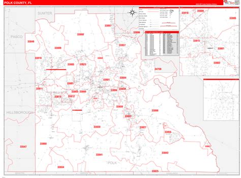 Polk County Zip Code Map Map Vector