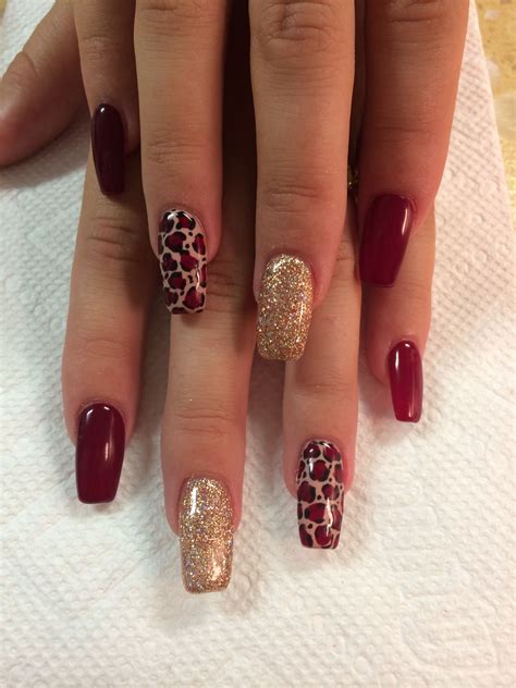 It is a mix between brown and red the color of burgundy was named after a drink that had the distinctive red shade of color. Cheetah print nail design in 2020 | Cheetah nail designs ...