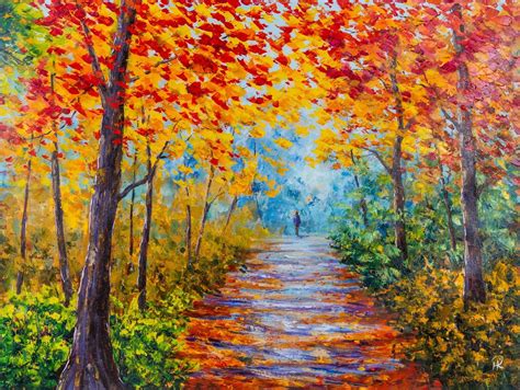 Chromatic Path Impressionist Paintings Original Landscape Painting