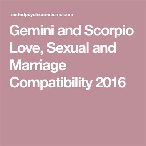 Gemini And Scorpio Love And Marriage Compatibility 2019 Gemini And