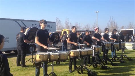 Golden West High School Drumline In The Lot Youtube