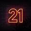 Number 21 Neon Sign  Sketch & Etch