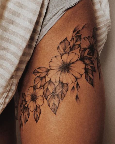 30 Attractive Small Thigh Tattoos Ideas To Try Small Thigh Tattoos Floral Thigh Tattoos