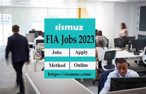 Latest Federal Investigation Agency Fia Jobs 2023 Sismuz