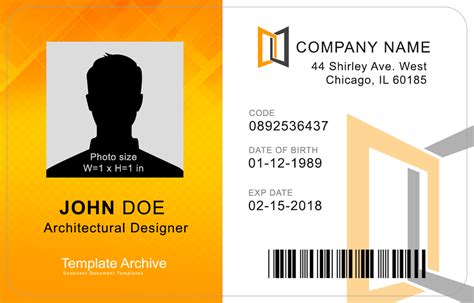 25 Free Id Card Templates Best Office Files