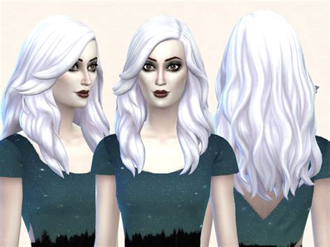 White Hair Recolor 8 Romantic Garden Style The Sims 4