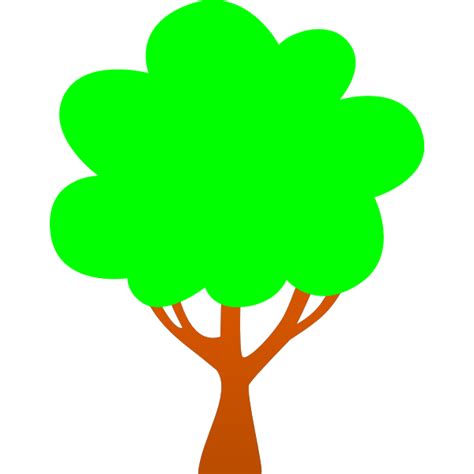 Simple Tree Cartoon Clip Art Free Svg