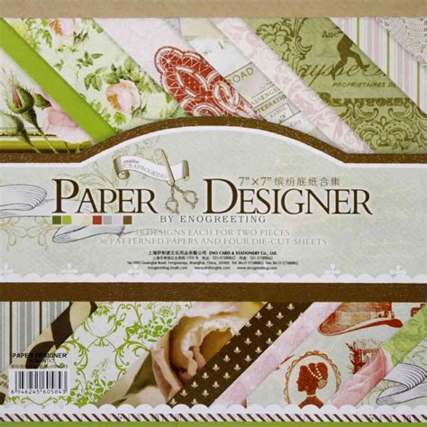 Eno Greeting Printed Design Paper 7 X 7 Inch 18 Designs 36 Sheets 160
