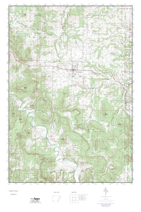 Mytopo Green Forest Arkansas Usgs Quad Topo Map
