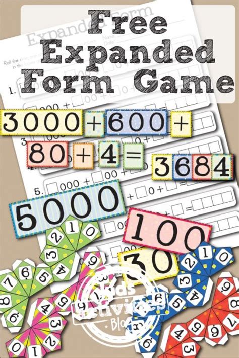 Free Printable Place Value Game For Learning Expanded Form From Little