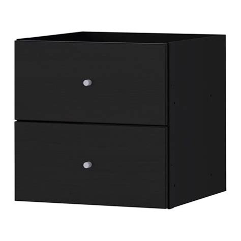 kallax insert with 2 drawers black brown 33x33 cm ikea kallax shelving unit high gloss
