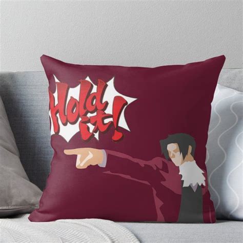 Ace Attorney Miles Edgeworth Throw Pillow By Blindeye Throw Pillows Pillows Ace