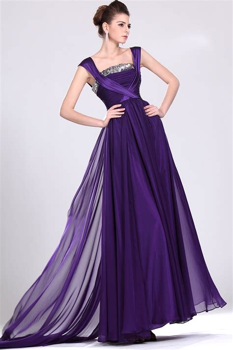 New Graceful Purple Evening Dress 00117406 Edressit Purple
