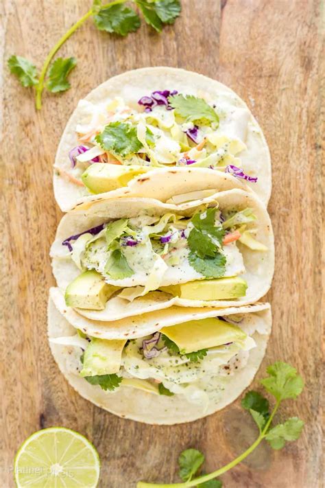 Crispy panko bread crumbs give the perfect before i knew how to make it i referred to them as aidan's super terrific fish tacos when i'd try to get him to make them 5 days in a row. Baked Fish Tacos with Cilantro Dressing - Plating Pixels