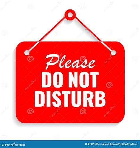 Please Do Not Disturb Vector Sign Stock Vector Illustration Of Hangs