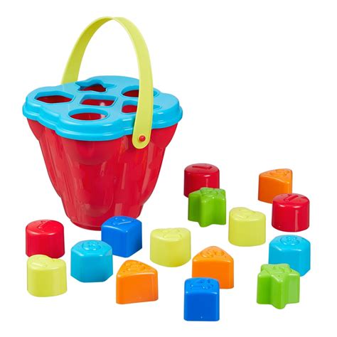 Spark Create Imagine Shape Sorter Bucket Play Set 16 Pieces Walmart