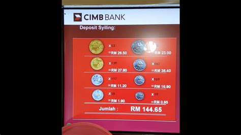 Coin deposit machine mesin tukar syiling bank rhb ambank islam bsn public rakyat hong leong standart chartered muamalat. CIMB coin deposit machine - YouTube