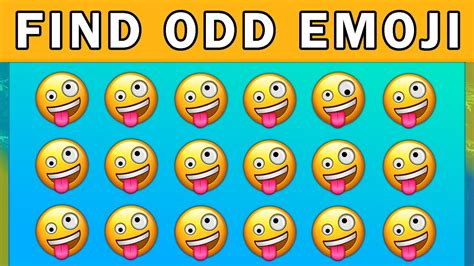 Can You Find The Odd One 😀 41 Find The Odd Emoji Out Emoji Puzzle