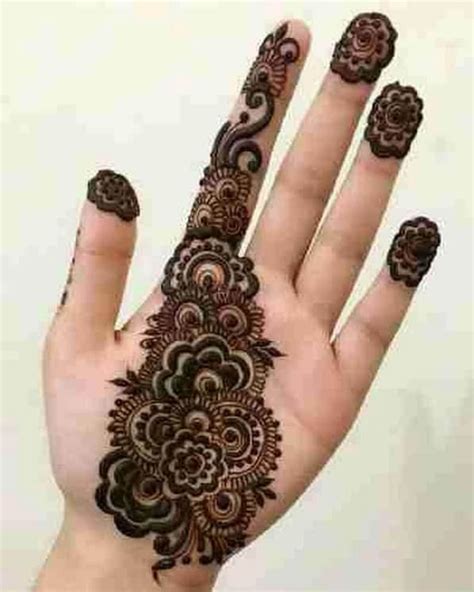 Simple Easy Front Hand Modern Mehndi Designs For Palm Arabic